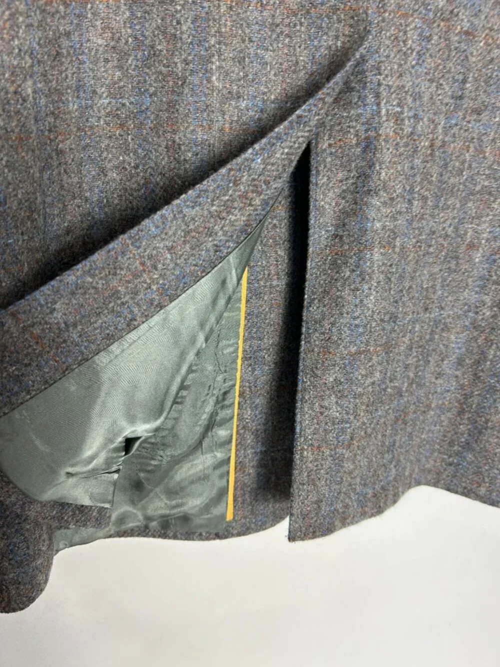 Vintage Kenny Rogers Circle S Western Tweed Suit Jacket in Grey Blue - Sz 44L
